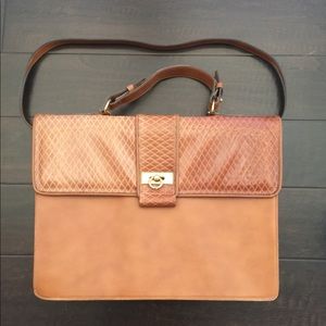 Vintage Franco Godi leather briefcase / tote
